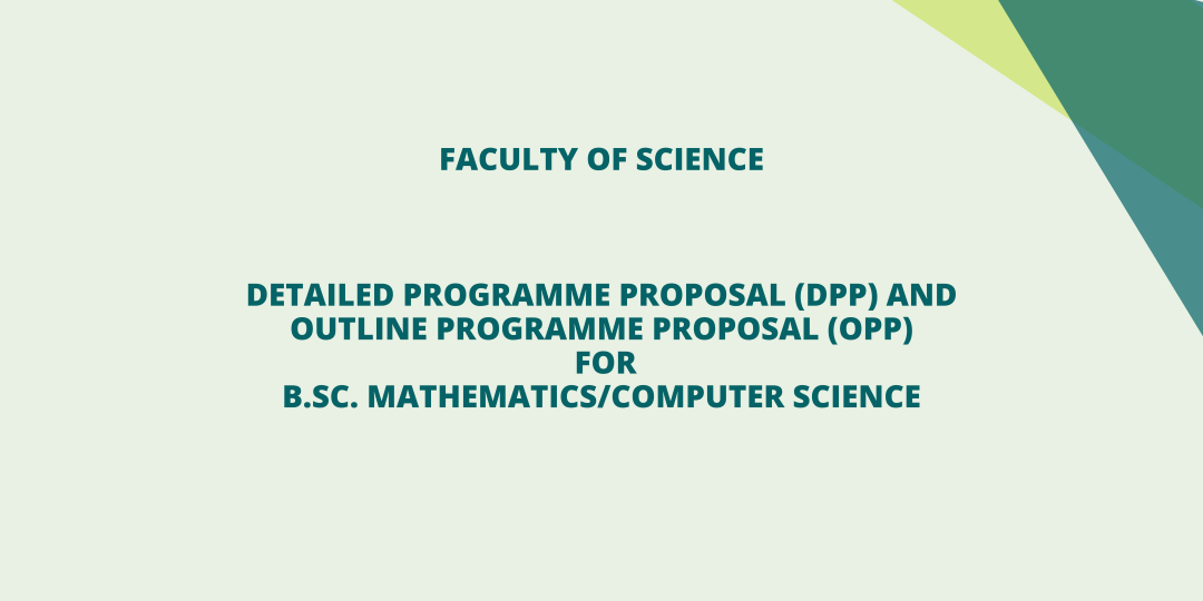 B.Sc Mathematics and Computer Science Faculty of Science
